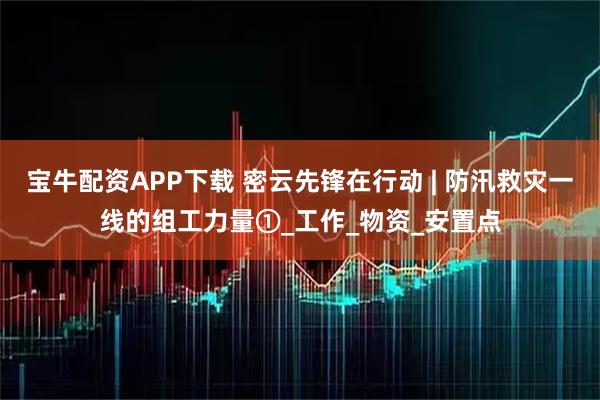 宝牛配资APP下载 密云先锋在行动 | 防汛救灾一线的组工力量①_工作_物资_安置点